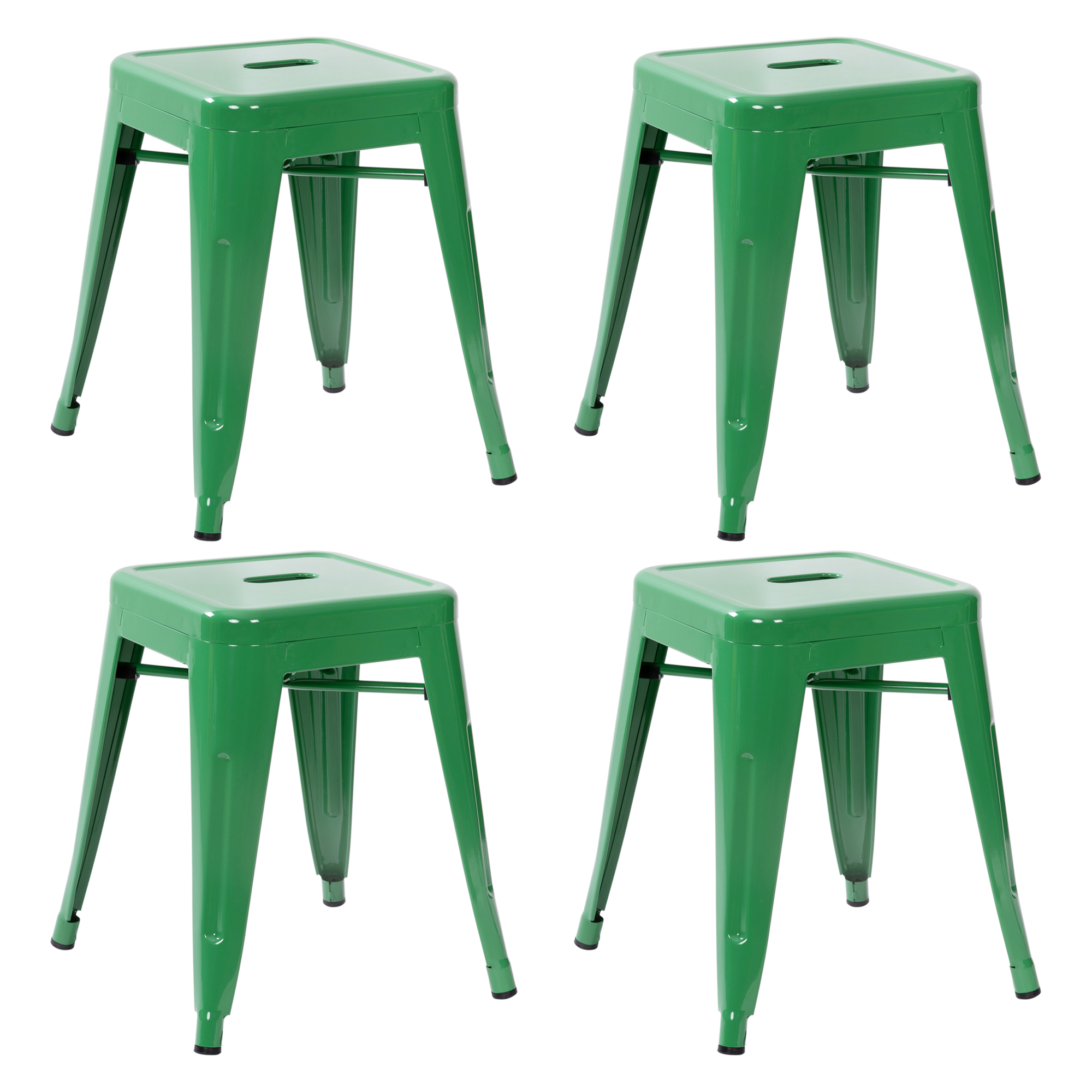 Flash Furniture, 4 Pack 18in. Green Metal Stool, Included (qty.) 1 Model# ETBT350318GN